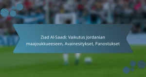 Ziad Al-Saadi: Vaikutus Jordanian maajoukkueeseen, Avainesitykset, Panostukset